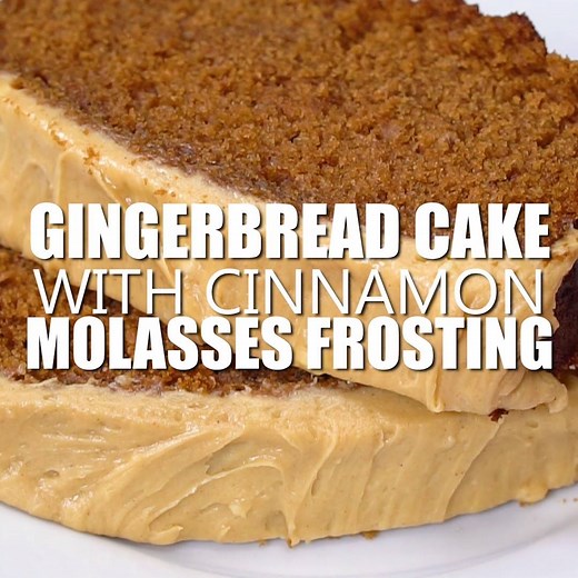 573K views · 222 reactions | Gingerbread Cake with Cinnamon Molasses Frosting ~ This gingerbread cake is deliciously flavored with molasses and ginger, then topped with a creamy molasses frosting with a hint of cinnamon. Watch the video and grab the recipe here: https://www.greatgrubdelicioustreats.com/gingerbread-cake-with-cinnamon-molasses-frosting/ | Great Grub, Delicious Treats | Facebook