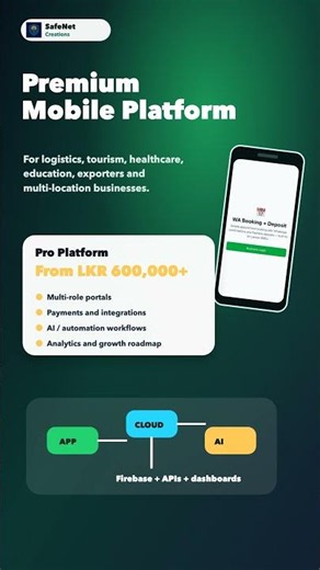 Mobile App Development Sri Lanka | Android, iOS & Flutter #safenetcreations