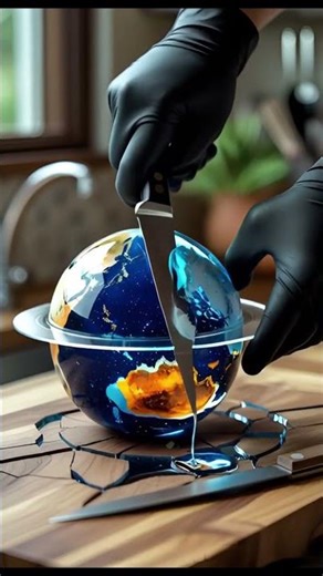 Slicing a Miniature Glass Saturn 🪐 | Hyper-Realistic ASMR Satisfying Video