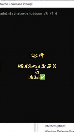 Restart PC with help of CMD✅