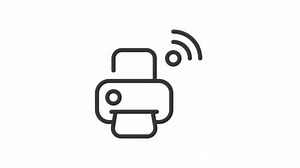 Printer Internet Things Animated Icon Transparent Background