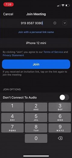 Join Zoom on Phone + Change Name