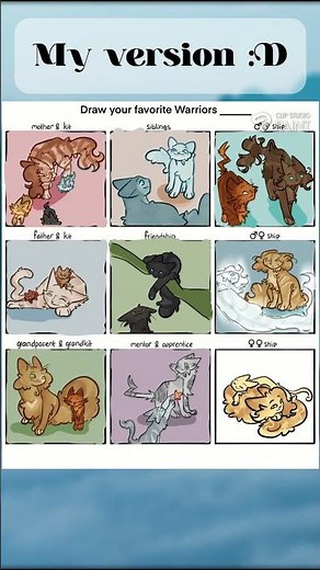 Draw your favorite warrior cats ______