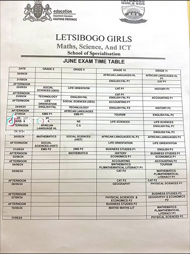 I IMPORTANT NOTICE Grade 8-11 Examination will begin on Monday 20th Ma...