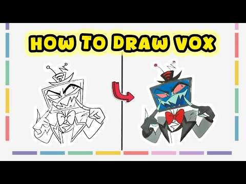 How to Draw Vox from Hazbin Hotel – Demon Character Drawing Guide