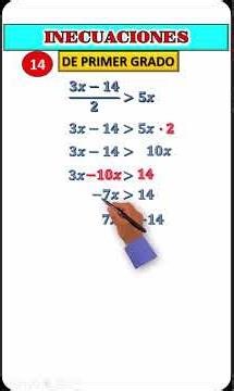Inecuaciones de primer grado con una variable - Ejercicios 13 y 14 - #inecuacioneslineales #quidimat