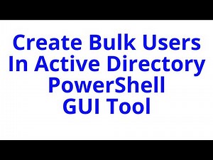 How to Create Bulk/Multiple Users in Active Directory (Step-By-Step) using CSV file & PowerShell.