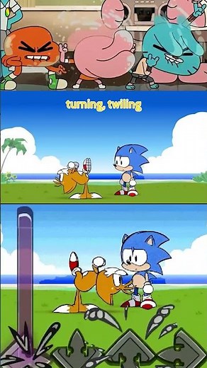 Spinning my Tails with Lyric vs Amazing World of Gumball - FNF mobile gameplay x Animation