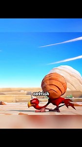 The ostrich tried to save its eggs #cartoon #movie | Tooniverse 3.0