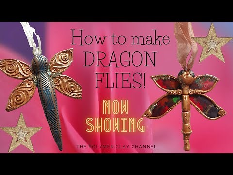 HOW TO: Make a DRAGONFLY (or two!) from Polymer Clay! Simple Tutorial for BEGINNERS that's EASY!