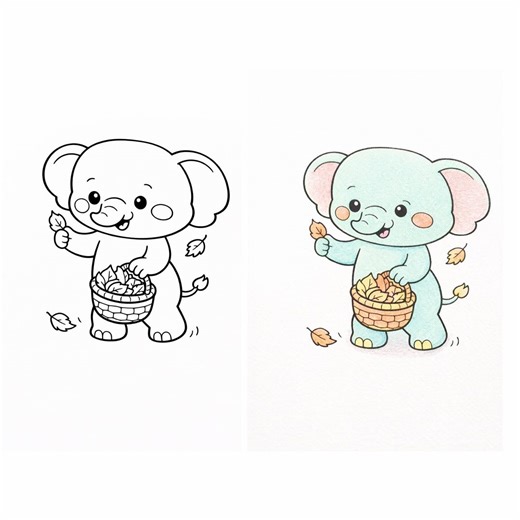 Elephant Coloring Book Printable PDF, 30 Cute Elephant Activity Pages, Easy Kids Coloring Sheets, Toddler Coloring Book Instant Download - Etsy