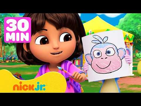 Dora | Draw with Dora and Boots for 30 Minutes! 🎨 Arts and Crafts for Kids | Nick Jr.