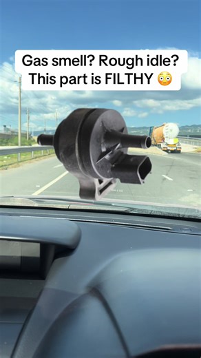 Gas smell? Rough idle? Hard starts after filling up? 👀This tiny valve could be the problem. Small part… BIG headache if ignored. #DirtyParts #EVAPPurgeValve #CarTips #CheckEngineLight #MechanicLife