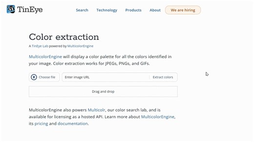 TinEye Color Extraction