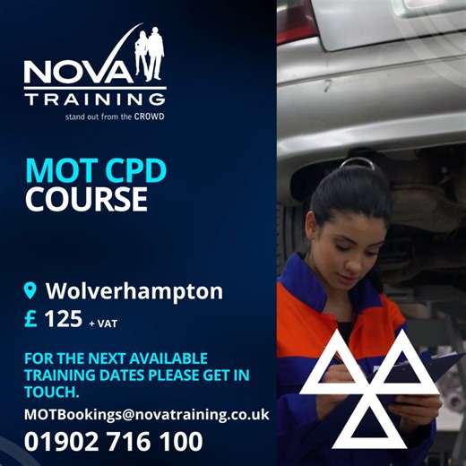 🔵 MOT Continuous Professional Development (CPD) Course - Now £125 VAT DVSA requires all testers to complete 3 hours of update training and an exam every year to ensure testers are up to speed with the latest developments in testing and road safety. We offer a short but informative half-day course with an online multiple-choice assessment at the end of the session. • Experience in the motor vehicle trade as a technician • Current driving licence for the class of vehicle Training Location: #Bushb