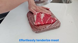 304 Stainless Steel Meat Pounder Tenderizer with Non-Slip Textured Handle
