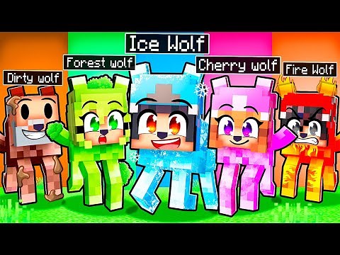 10 FRIENDS on One ELEMENTAL WOLF BLOCK in Minecraft!