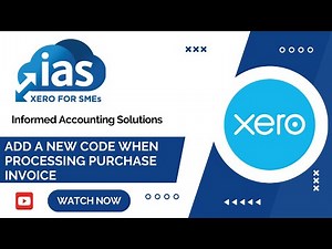 Xero Tips - How to add a new code when processing a purchase invoice