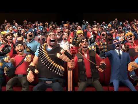 All Team Fortress 2 merc laugh clips played all at the same time (sound warning)