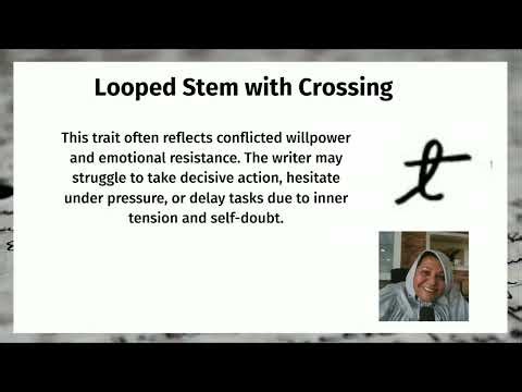 Loop in T -stem in handwriting analysis