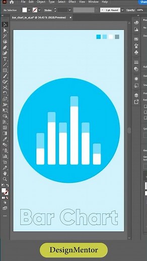 Bar Chart Design in Adobe Illustrator #illustrator | DesignMentor