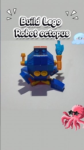 LEGO Octopus Mecha – Easy Mini Build Tutorial🐙🤖 #lego #moc #fypシ #stopmotion