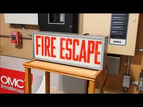 Vintage 1959 Fire Escape Sign | Western Fluorescent Light Co.