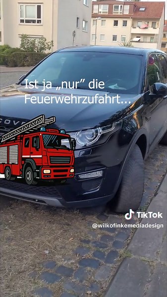 🔥 Feuerwehrzufahrt zugeparkt... #feuerwehr #feuerwehrzufahrt