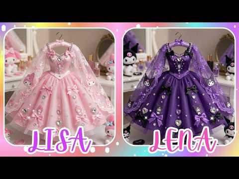 Lisa vs Lena 😍🔥 The Ultimate Choice Is Hard! #lisaandlena #choose #lisalena #kuromi #melody