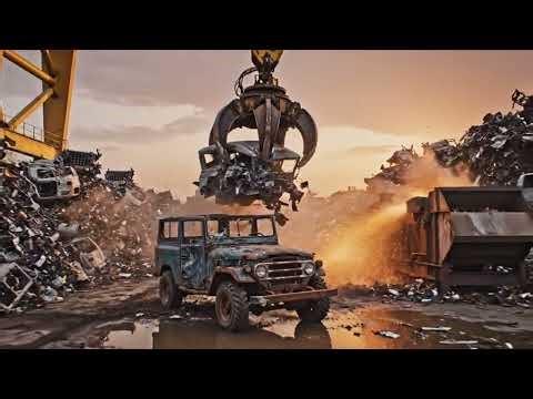 Pure Metal Power – Magnet Crane Lifts Heavy Scrap (Uncut)