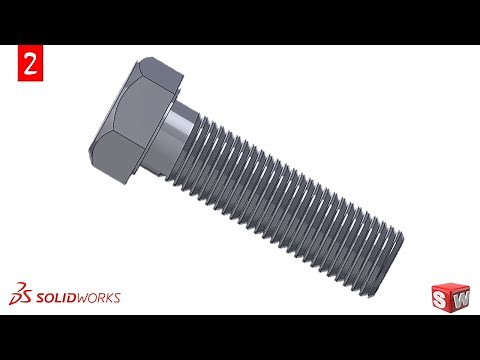 solidworks Tutorial #2 : How to make a Threaded Bolt in Easy way.