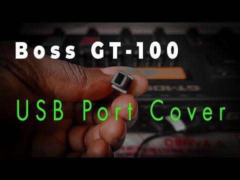 Boss GT-100 — removing the USB port cover