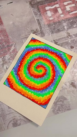 Creating a Colorful Spiral Drawing Step-by-Step