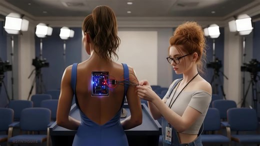 Prepping for the press conference. #WireplayWednesday #fembots #asfr #robotgirl #mechabare #humanoidrobot #fembot #android #robot #robots #synthsuite #cygorg