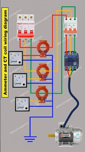 How to Wire Ammeter with CT Coil | Ammeter and CT Coil Wiring Diagram