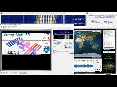 Decoding ISS SSTV (PD-120) image on 145.800 MHz, 05 August 2020, 1514 UTC
