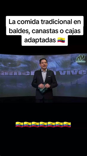 Comida callejera de Quito en baldes y canastas
