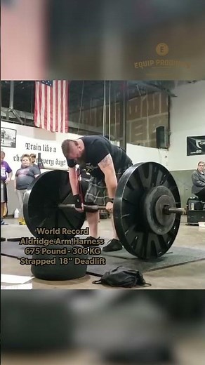 Amazing World Record Single Arm Deadlift - James Spurgin & His Equip Products Aldridge Arm