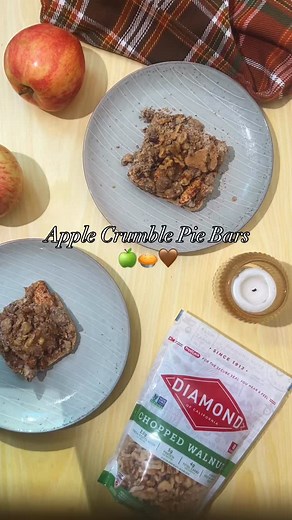 19 reactions | If traditional pie is too intimidating, try these Apple Crumble Pie Bars. The bottom crust uses all the same classic pie crust ingredients, like flour, butter, and sugar, but requires NO resting or rolling! Just press it straight into a cake pan, add the apple filling, and top with a quick walnut crumble. It’s pie for new bakers, type B bakers, and oops-I-don’t-have-a-rolling-pin bakers! Get the recipe in our Stories now.癩 | Diamond Nuts | Facebook