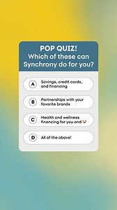 574 reactions · 35 shares | *cue game show music* Did you know you can do all these things, from shopping, to saving, to financing, with Synchrony? | Synchrony | Facebook