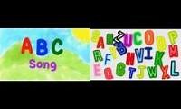 Mix of 2 videos from youtube : abc song kidstv123 all