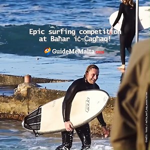 Yesterday's surf competition in Baħar iċ-Ċagħaq witnessed Hadrien Luke's triumphant win in Malta! 🏄‍♂️🥇 📷 malta_surf_sup_association #GuideMeMalta #SurfCompetition #Malta | GuideMeMalta.com