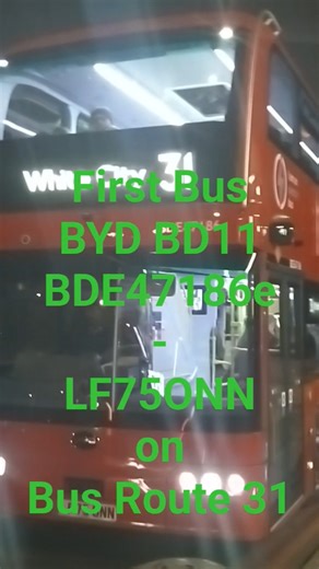 (New BD11s) - First - BD11 - BDE47186e - LF75ONN - on Route 31 - at Swiss Cottage Stn - 29/12/2025