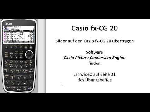 Casio FX-CG20 Picture Conversion into g3p and how to transfer to Casio FX-CG 20