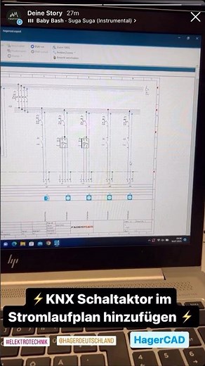 KNX Aktor im Stromlaufplan hinzufügen mit HagerCAD #elektrik #installation #electric #electronic