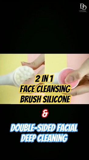 2 In 1 Face Cleansing Brush Silicone Double-Sided Facial Deep Cleaning#skincaretool