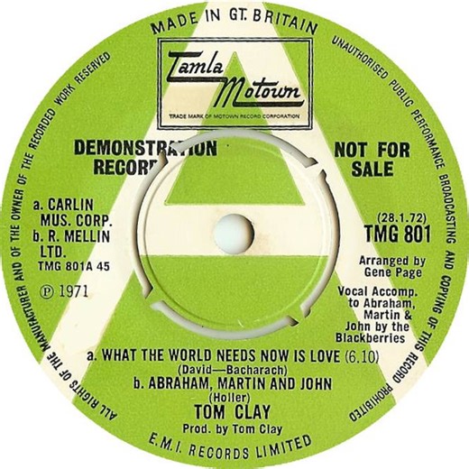 Tom Clay - Tom Clay's "What The World Needs Now Is Love"