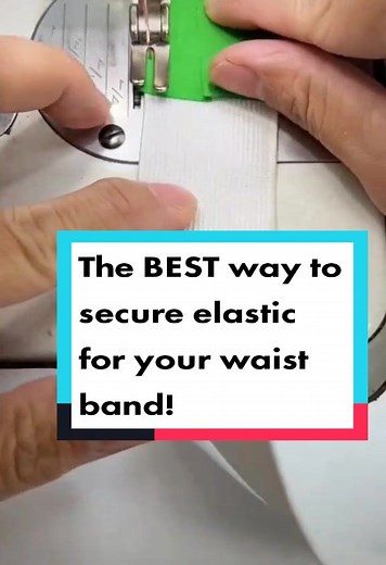 The best way to secure your elastic for your waist band. #elasticband #learnontiktok #learntosew #diy #fyp