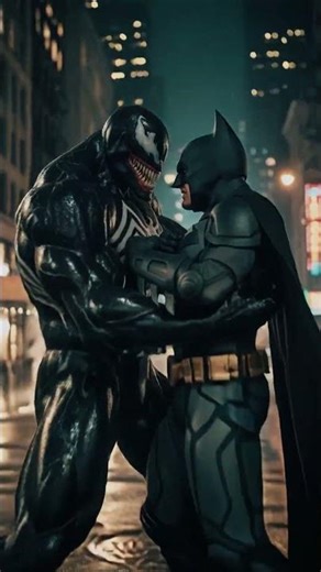 ❤️‍🔥🤯🦇 Venom VS Batman. Mad fight 🫣😯💯#venom #batman #versus #fighting #dc #marvel