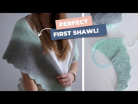 How to Knit a Shawl with a Crescent Shape!